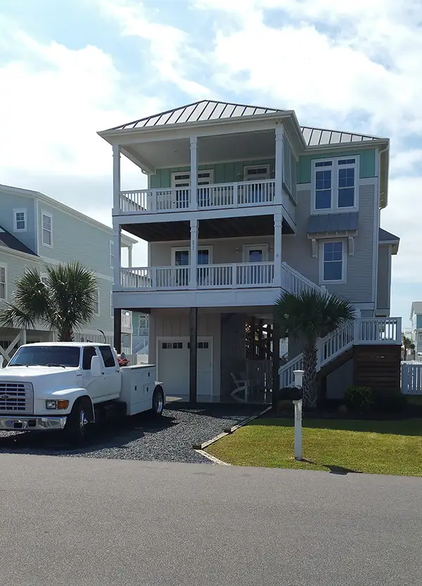 Multi story house wash in Holden Beach, NC