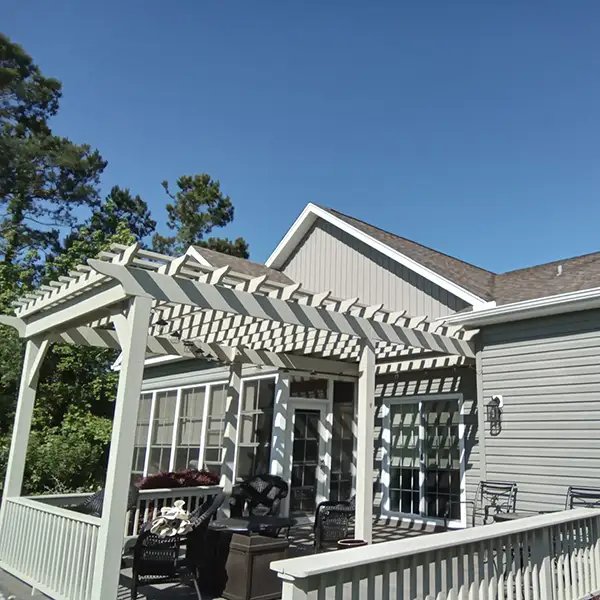 Brunswick County house washing deck and house wash: Ocean Isle Beach home