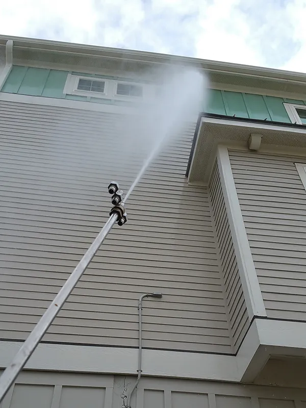 We utilize soft washing to better clean and protect your delicate siding, roofing and paint!